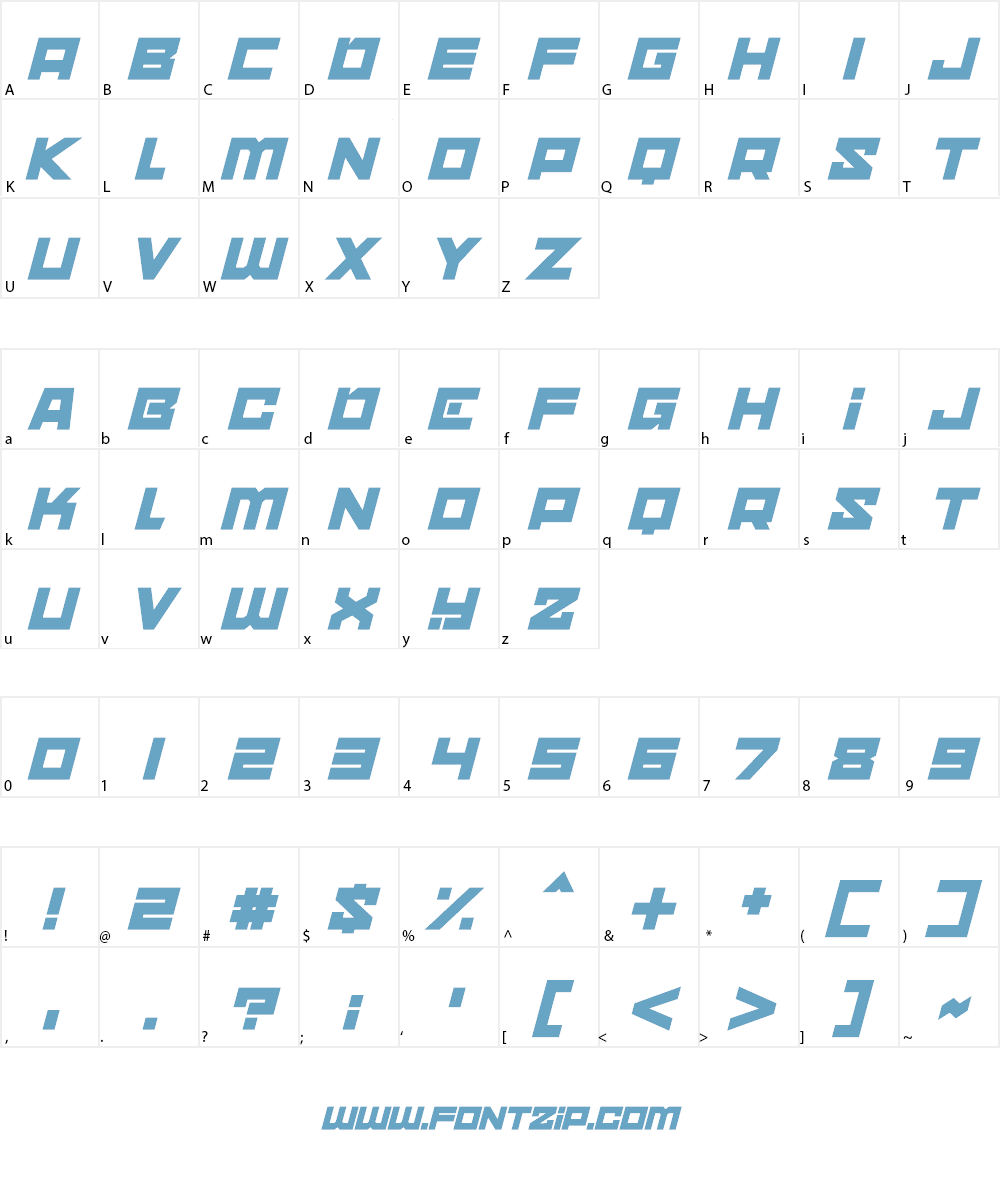 nebulari Font Character